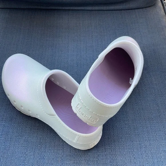 Dansko White and Purple Mules - Picture 2 of 5